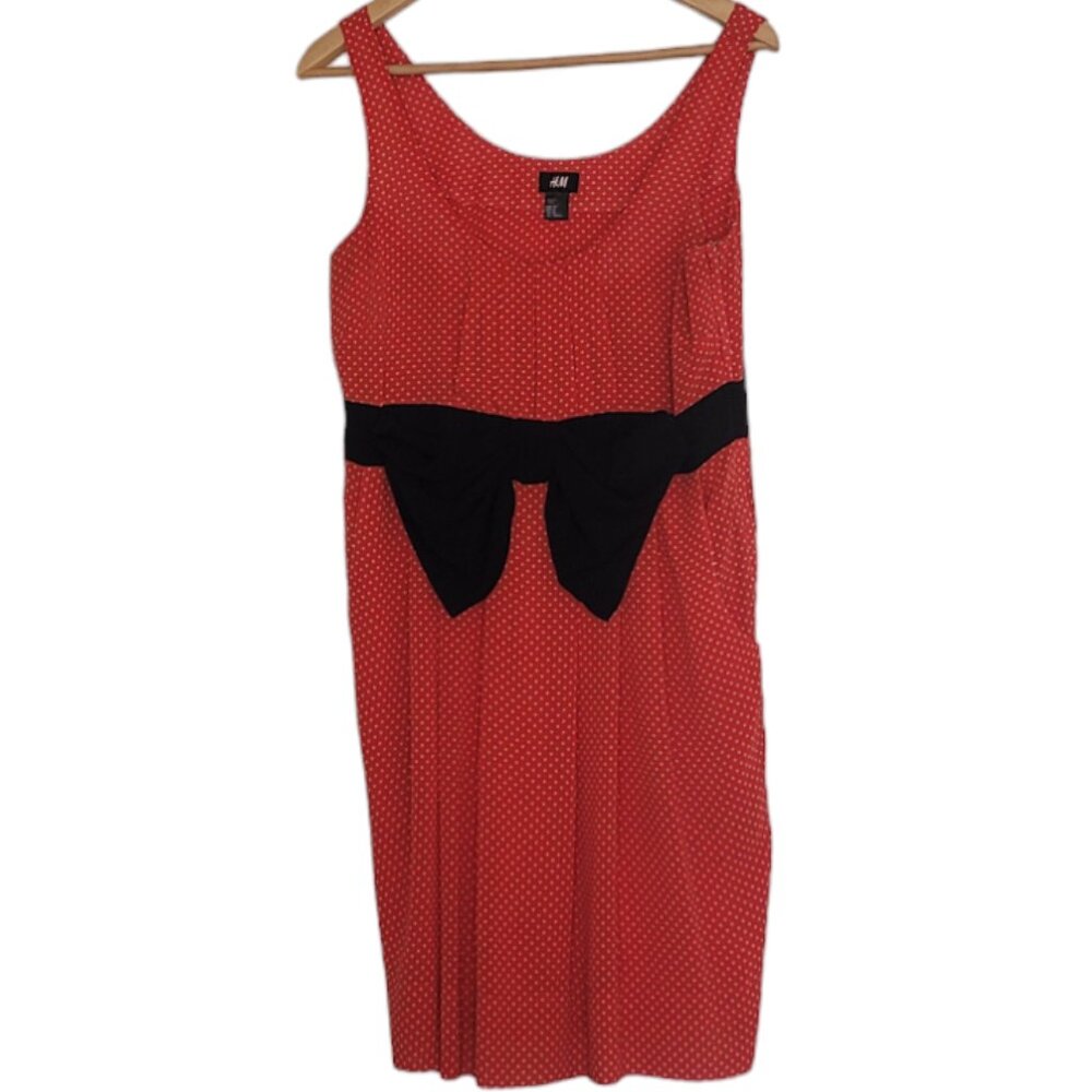 H&M red and white polka dot dress